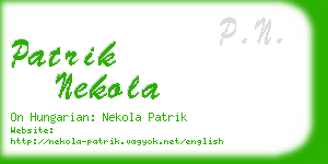 patrik nekola business card